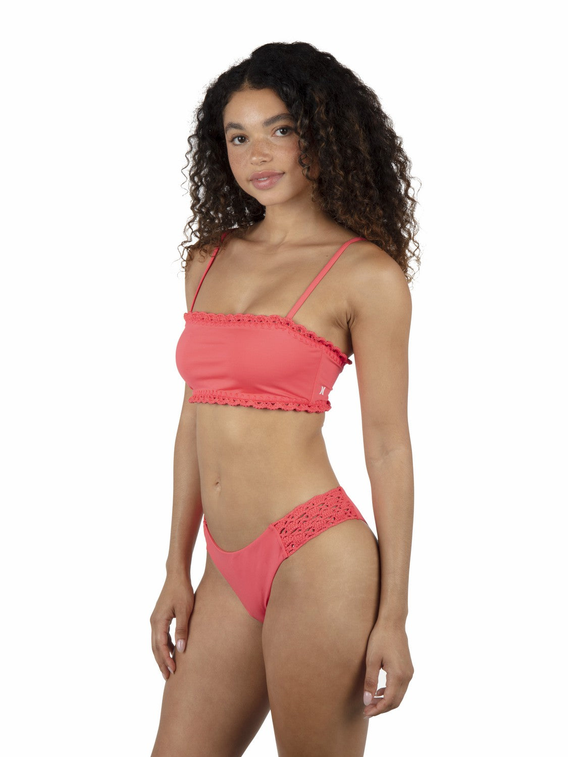Hurley Womens Macrame Cheeky Hipster Bikini Bottom