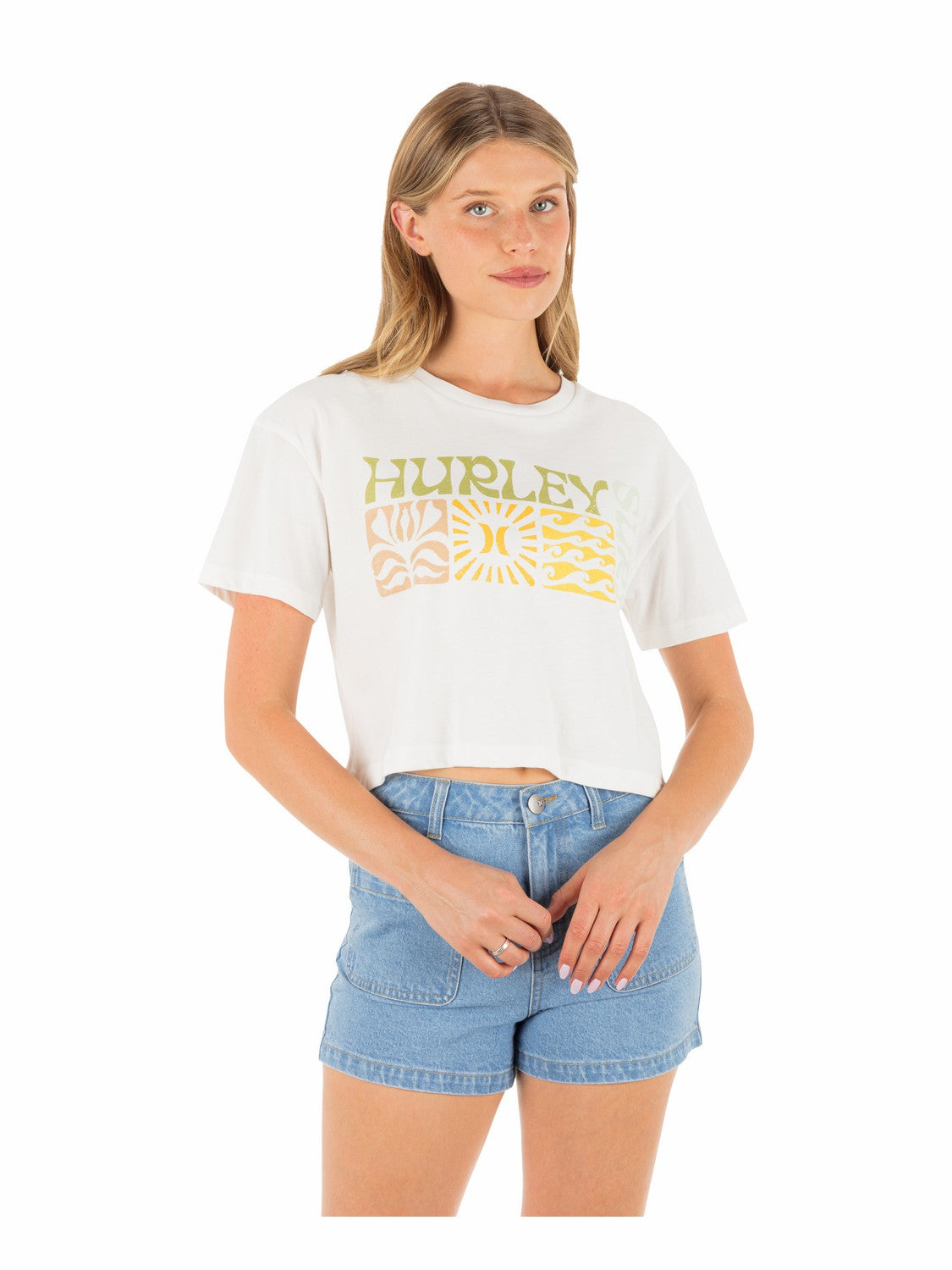 Hurley Womens Surf Days Boxy Crop Tee