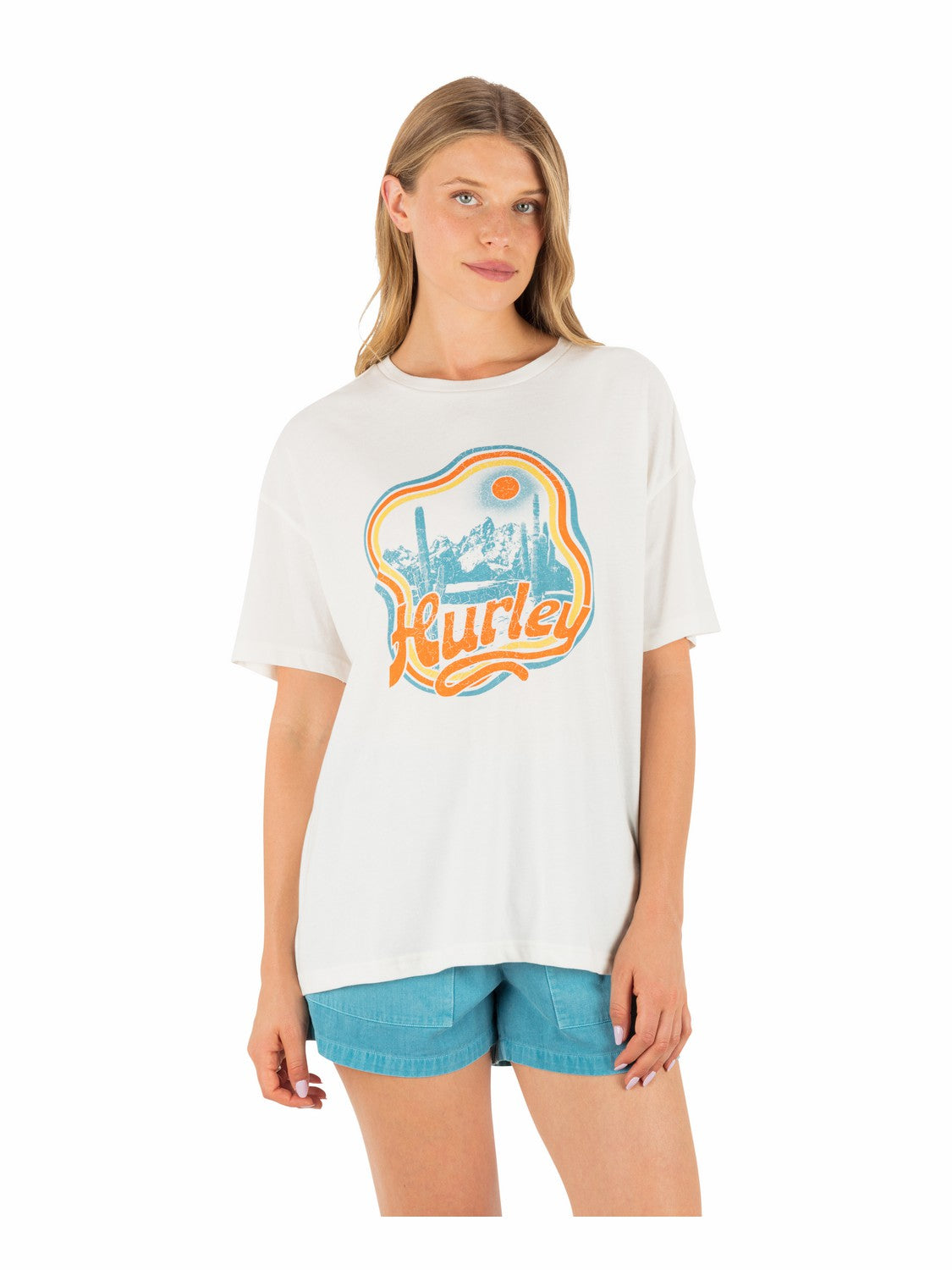 Hurley Womens Scenic View Boyfriend Tee