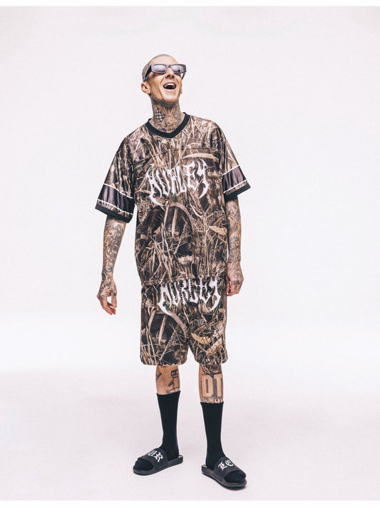 Hurley Mens Hurley x Travis Barker Real Tree Mosh Pit Mesh Short