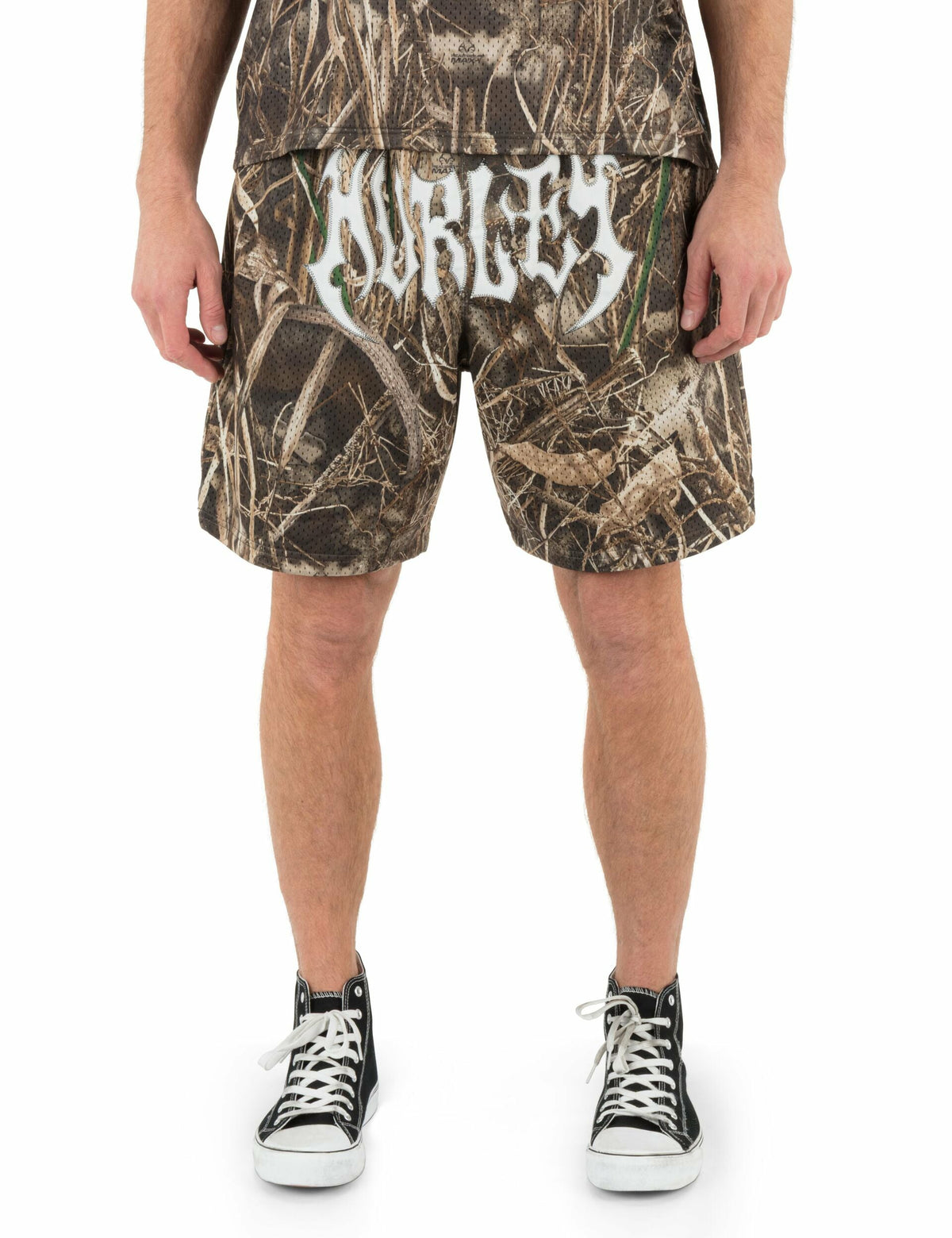 Hurley Mens Hurley x Travis Barker Real Tree Mosh Pit Mesh Short