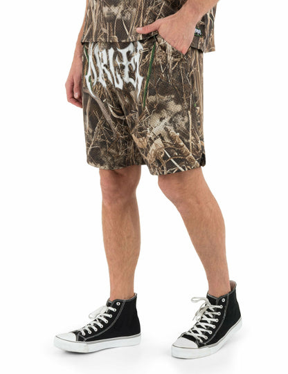 Hurley Mens Hurley x Travis Barker Real Tree Mosh Pit Mesh Short