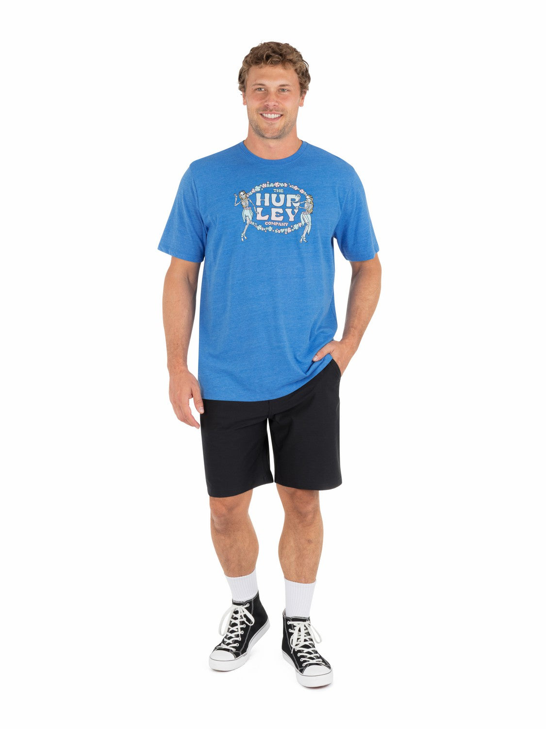 Hurley Mens Skull Dancin Short Sleeve
