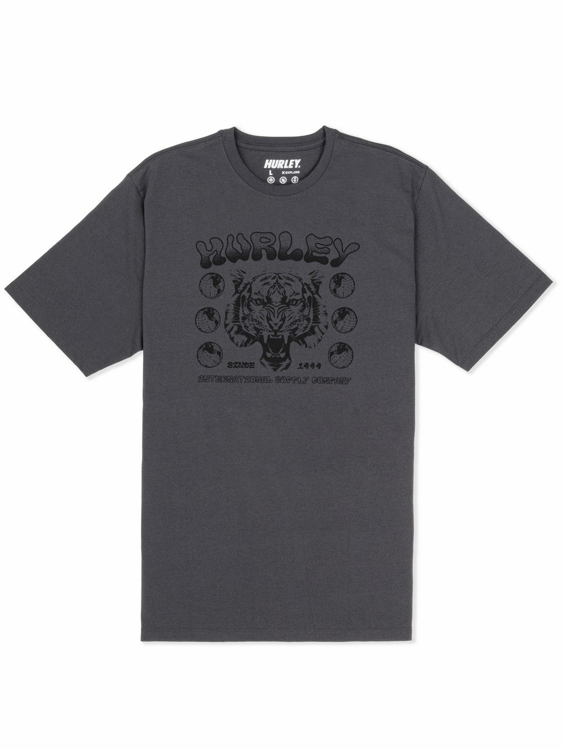 Hurley Mens H2O Dri El Tigre No Se Short Sleeve