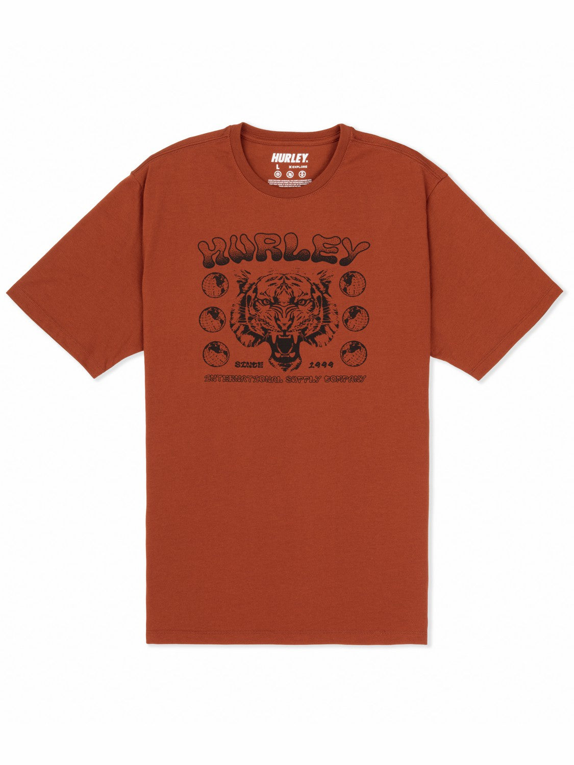 Hurley Mens H2O Dri El Tigre No Se Short Sleeve
