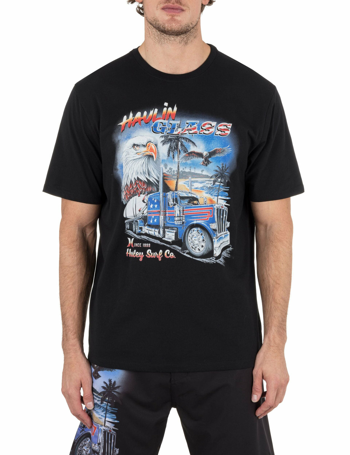 Hurley Mens Haulin' Glass Short Sleeve