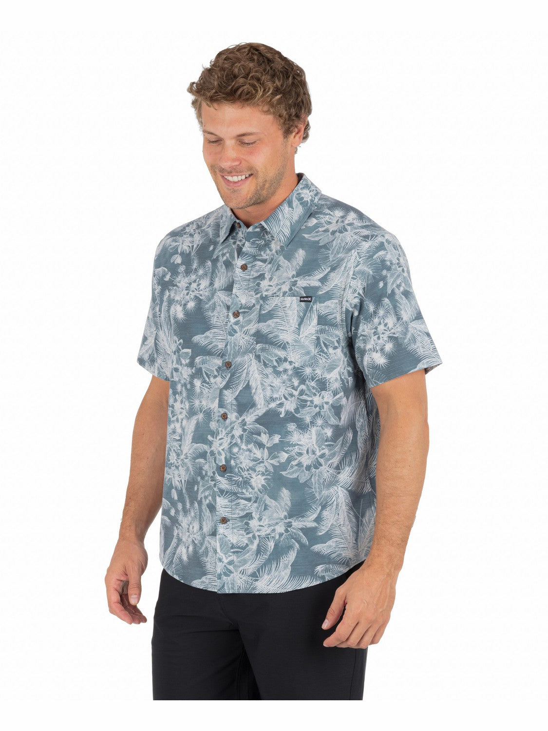 Hurley Mens Newport Stretch Short Sleeve
