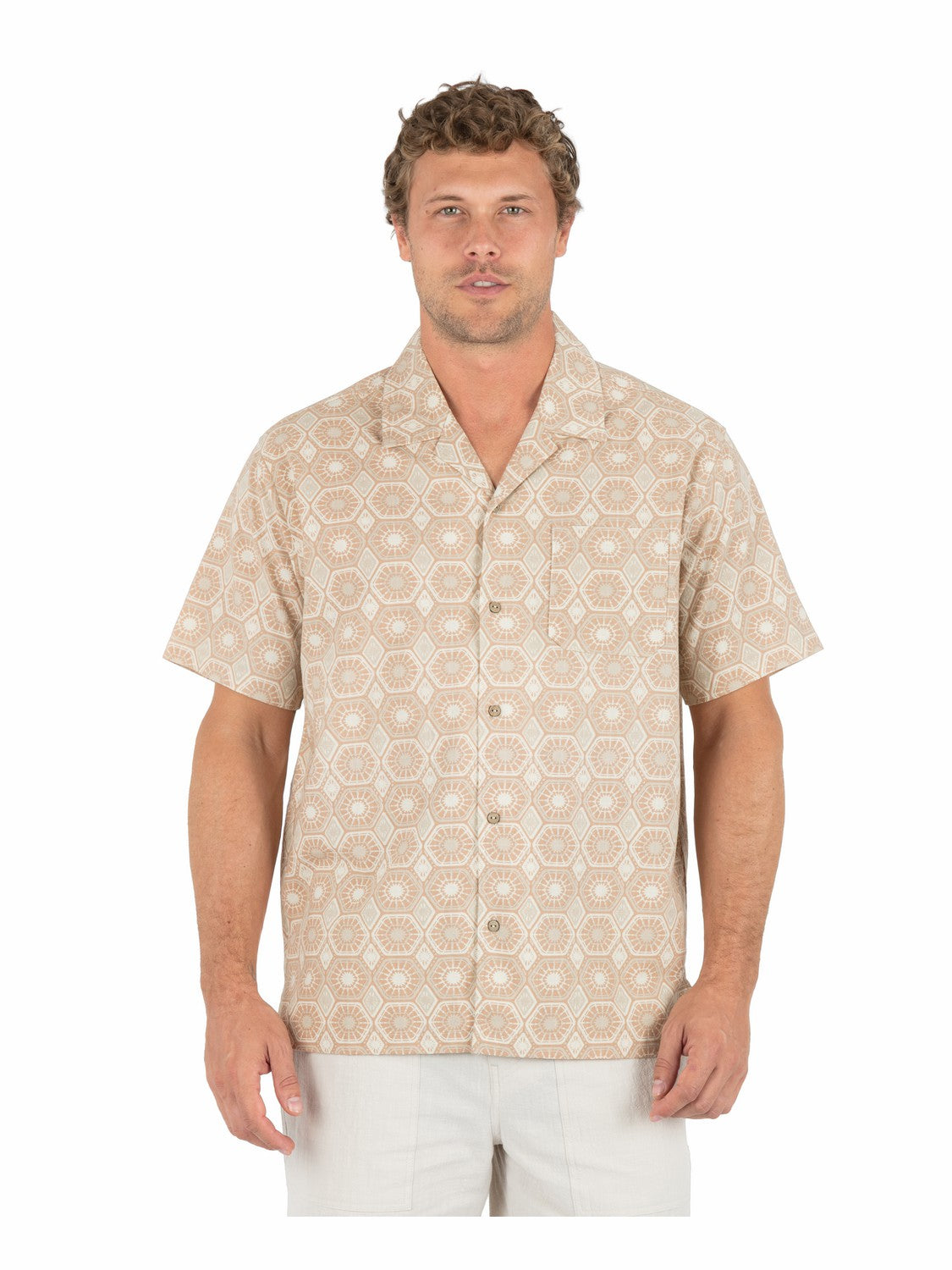 Hurley Mens Dogpatch Camp Short Sleeve