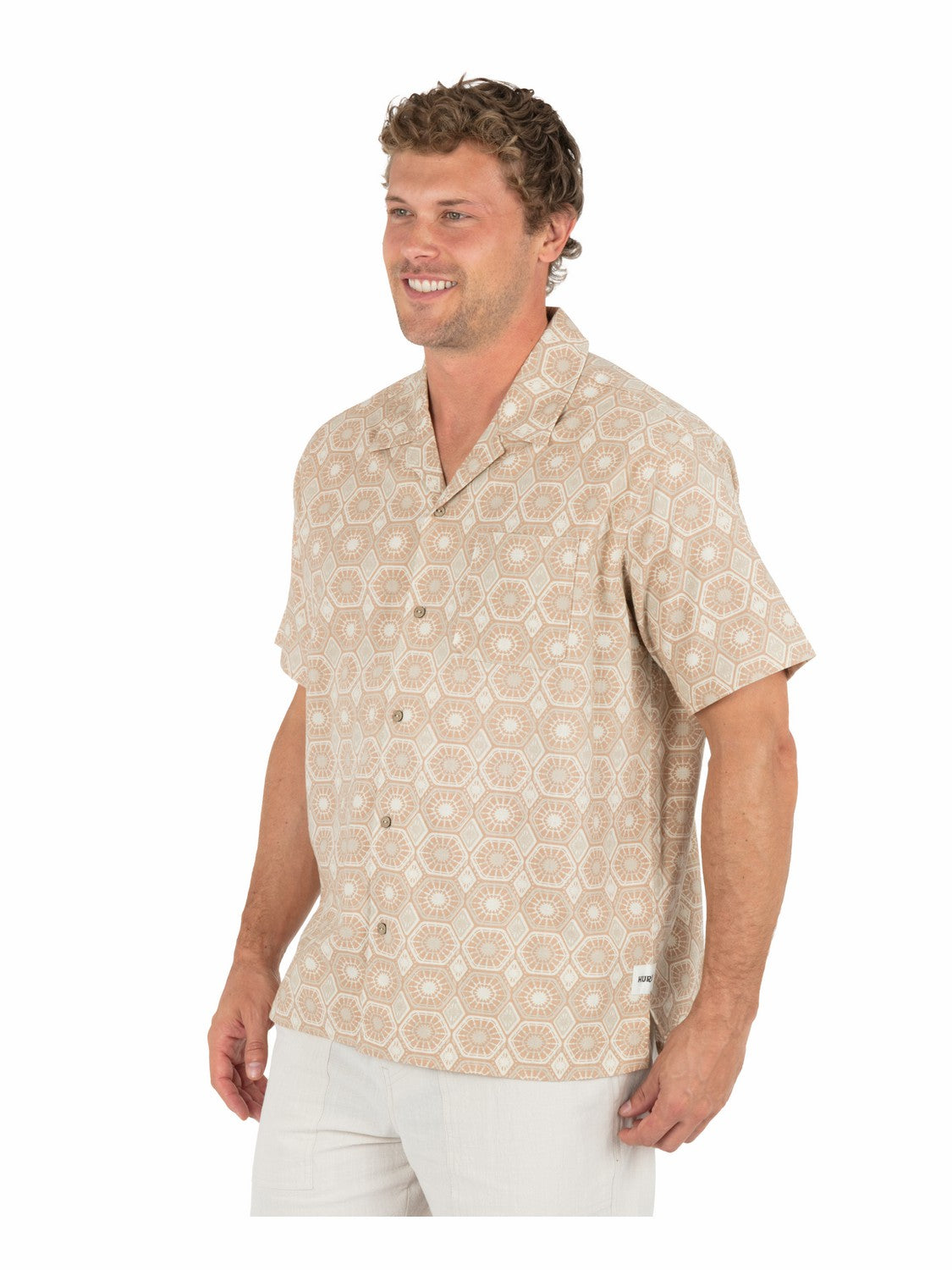 Hurley Mens Dogpatch Camp Short Sleeve
