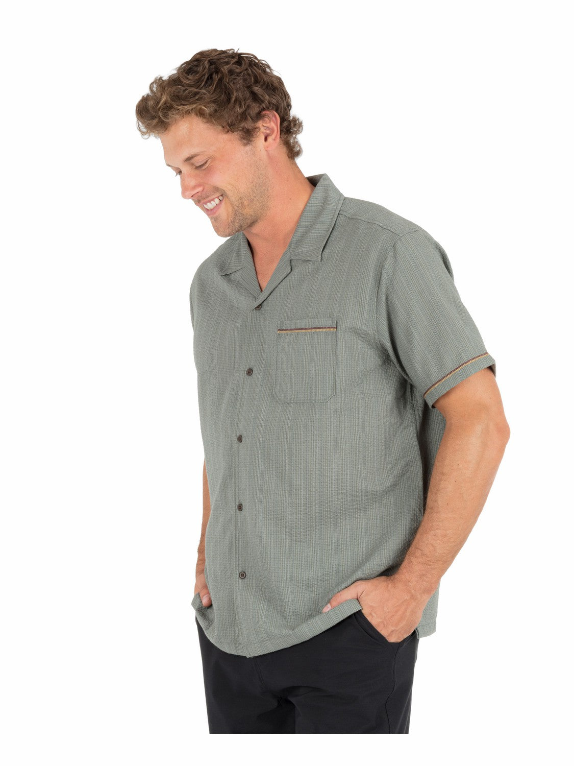 Hurley Mens Lay Day Camp Short Sleeve