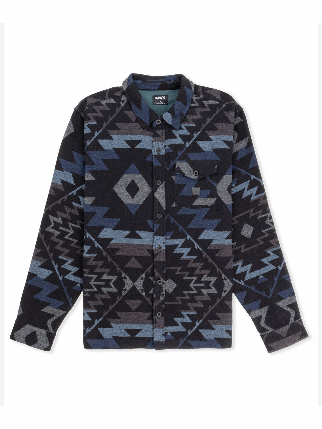 Hurley Mens Santa Cruz Jacquard Long Sleeve