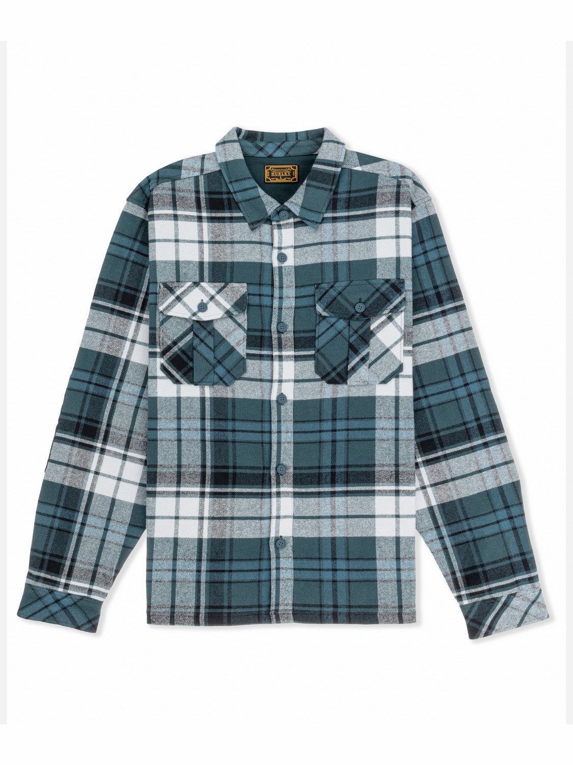 Hurley Mens Santa Cruz Seaside Flannel Long Sleeve