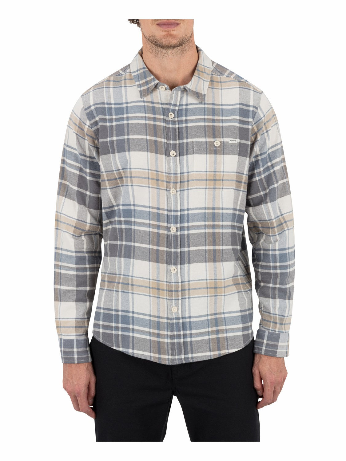 Hurley Mens Portland Stretch Flannel Long Sleeve
