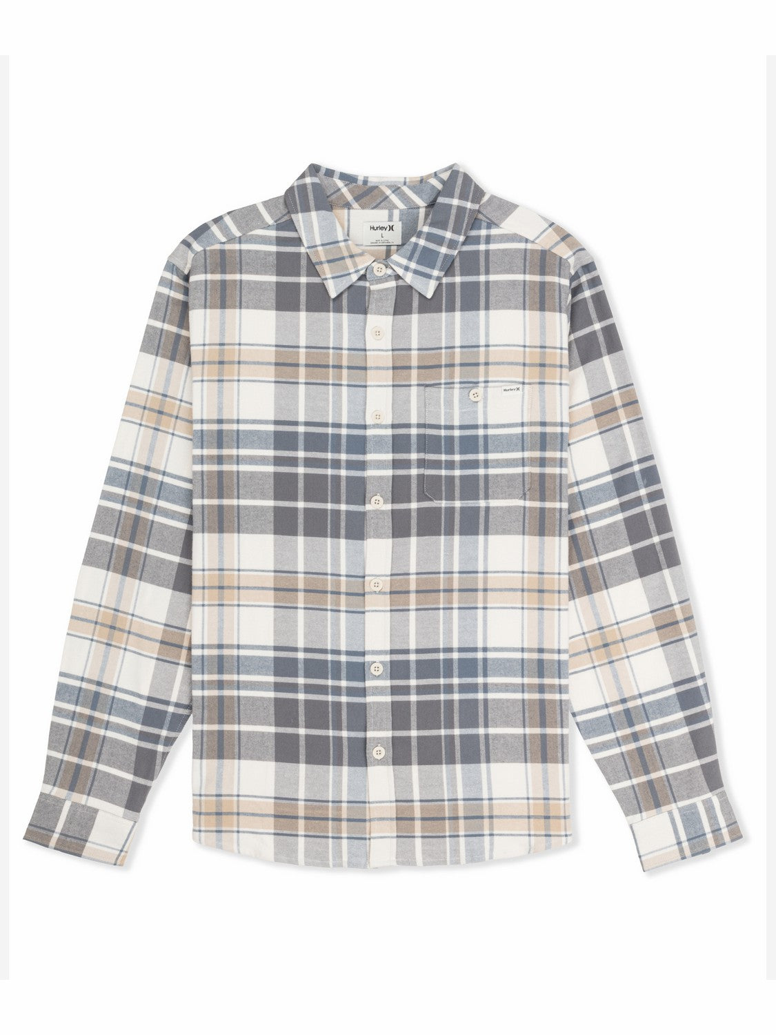 Hurley Mens Portland Stretch Flannel Long Sleeve