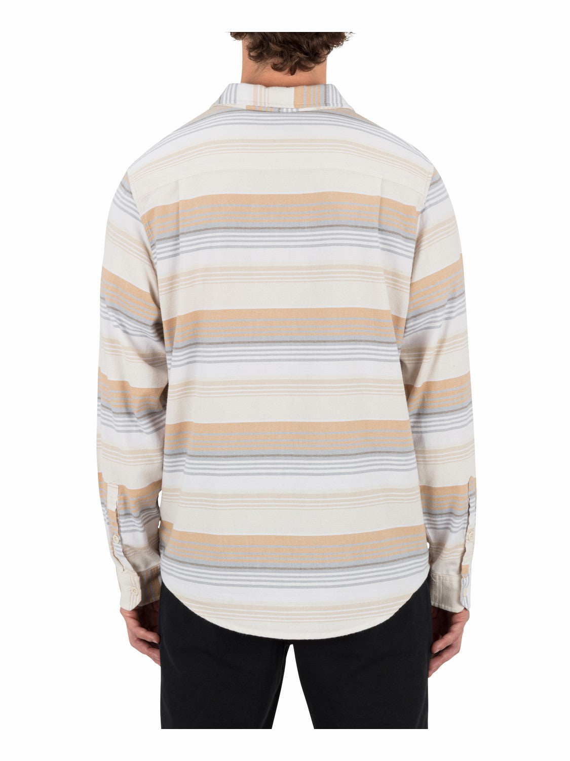 Hurley Mens Portland Stripe Stretch Flannel Long Sleeve