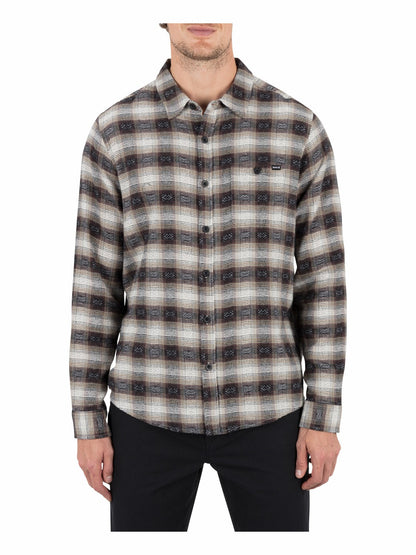 Hurley Mens Portland Stretch Flannel Long Sleeve