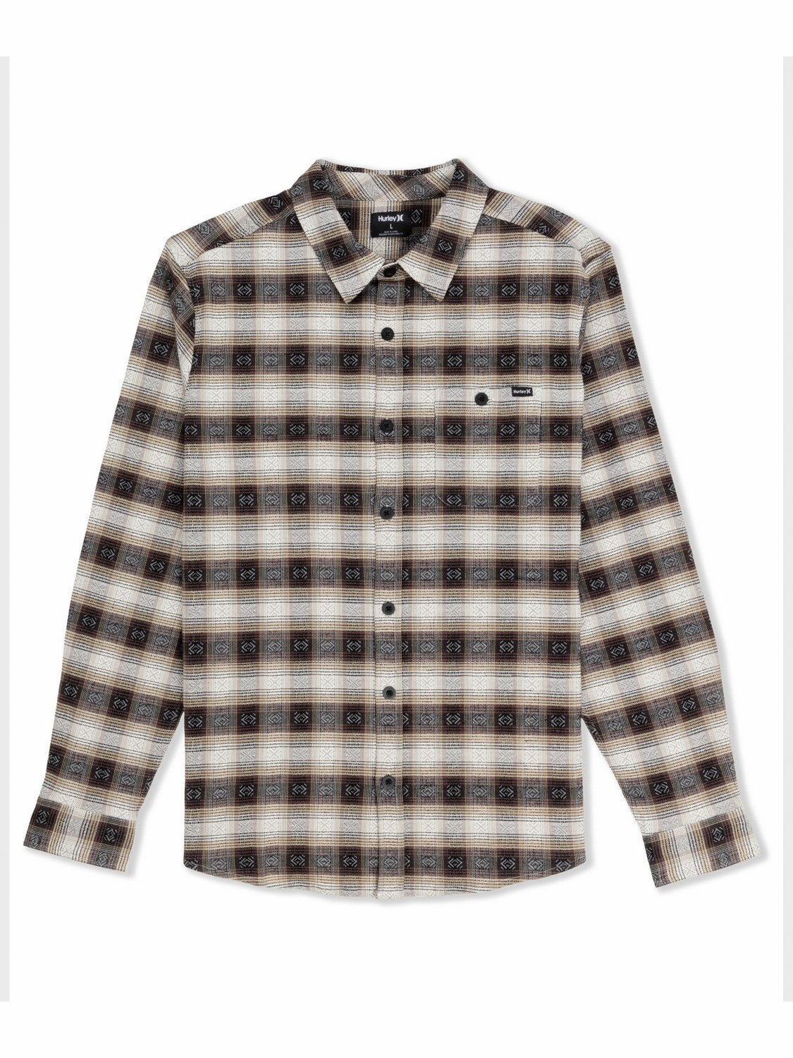 Hurley Mens Portland Stretch Flannel Long Sleeve