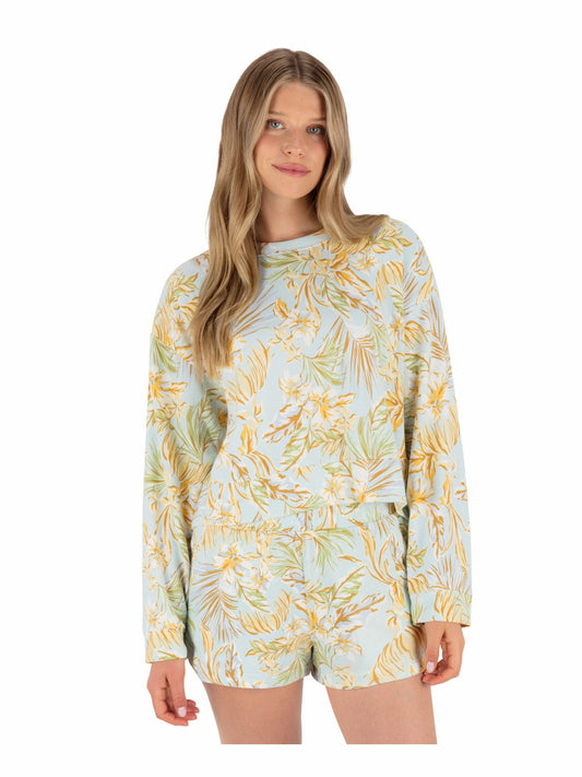 Hurley Womens Fall Palms Boxy Crew