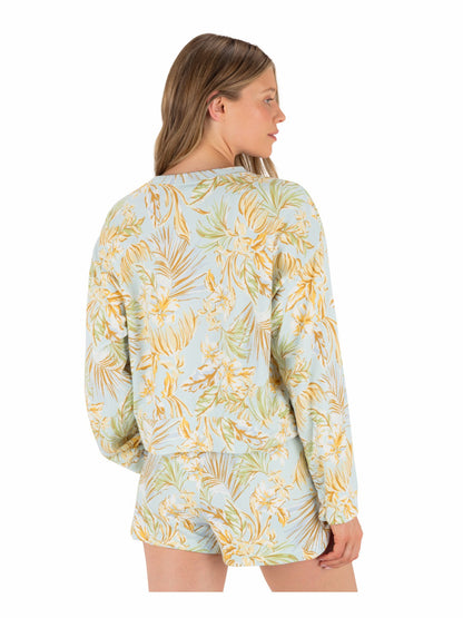Hurley Womens Fall Palms Boxy Crew