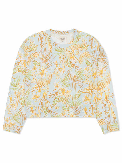 Hurley Womens Fall Palms Boxy Crew