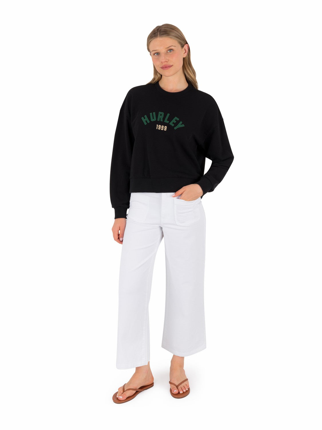 Hurley Womens Worthy Boxy Crew