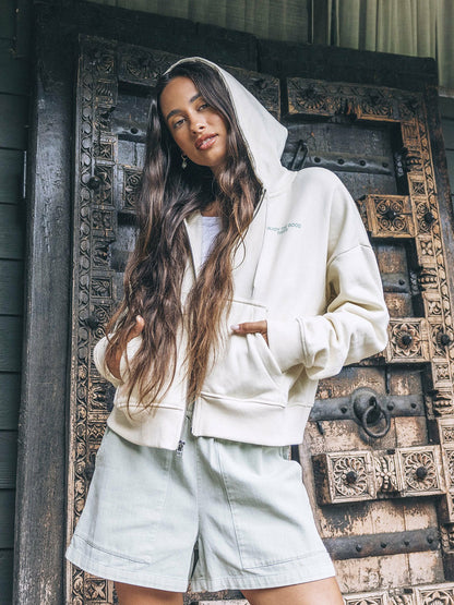 Hurley Womens Enjoy The Good Crop Zip Hoodie