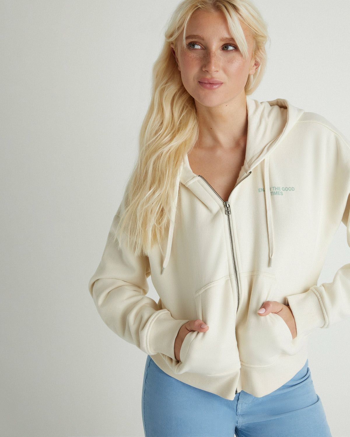 Hurley Womens Enjoy The Good Crop Zip Hoodie