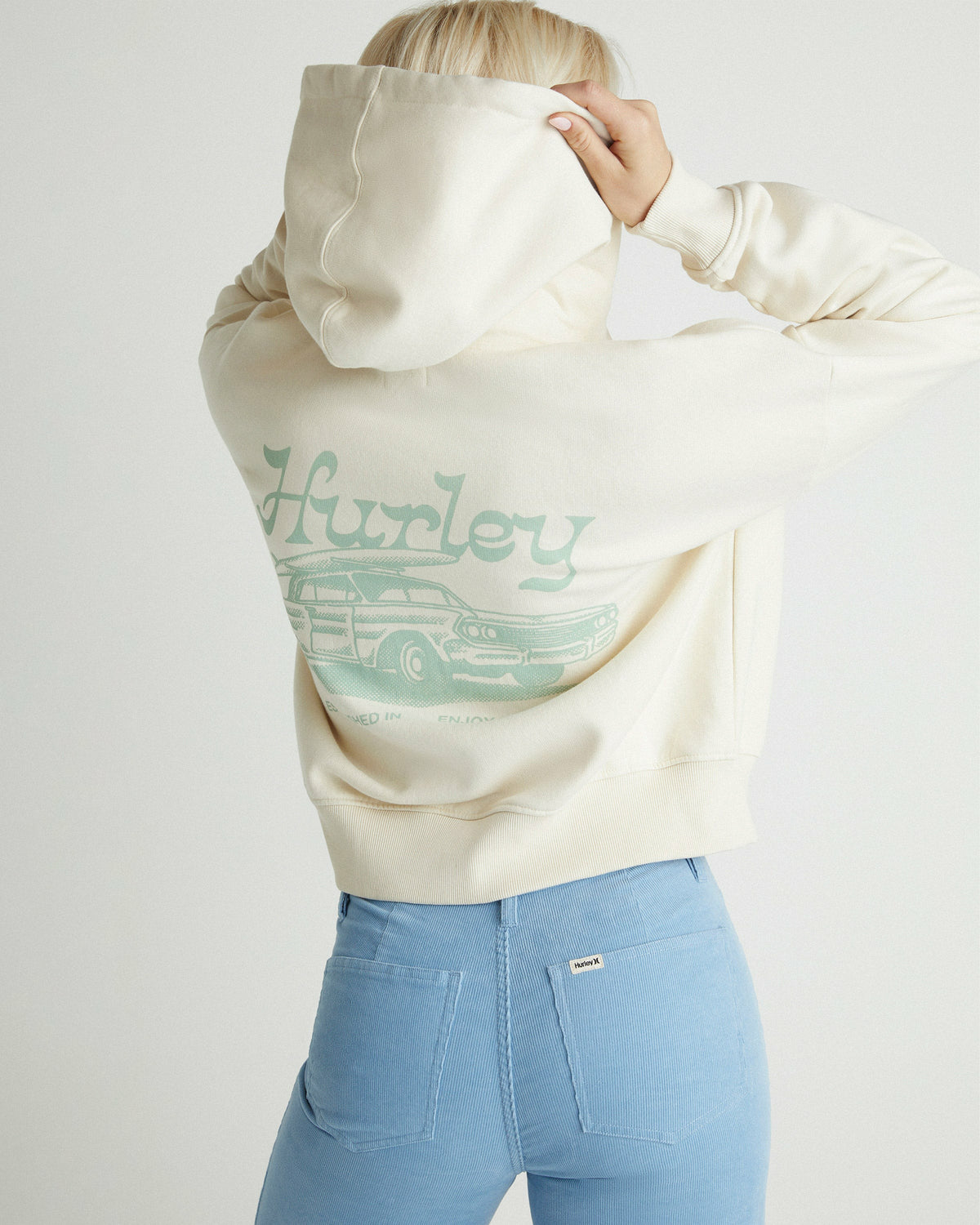 Hurley Womens Enjoy The Good Crop Zip Hoodie