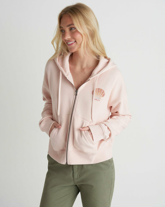 Hurley Womens Shell Yeah Crop Zip Hoodie