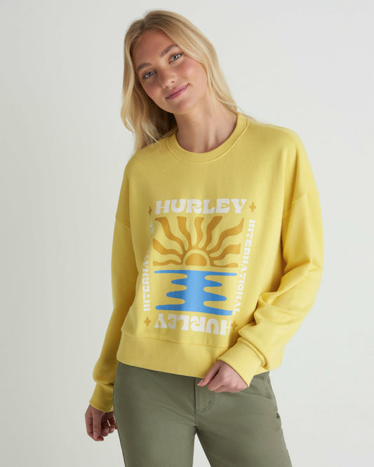 Hurley Womens Living Peace Boxy Crew