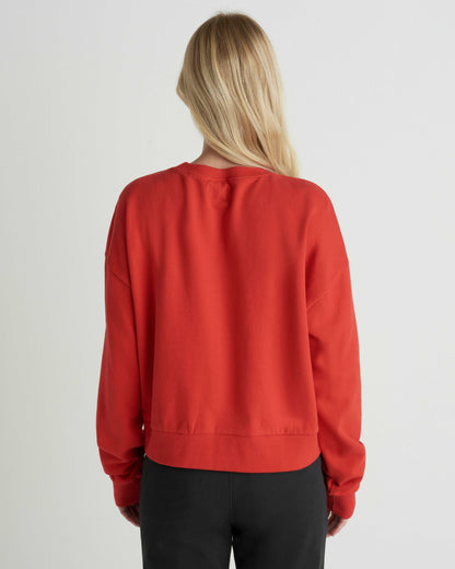 Hurley Womens Leisure Club Boxy Crew Sweatshirt