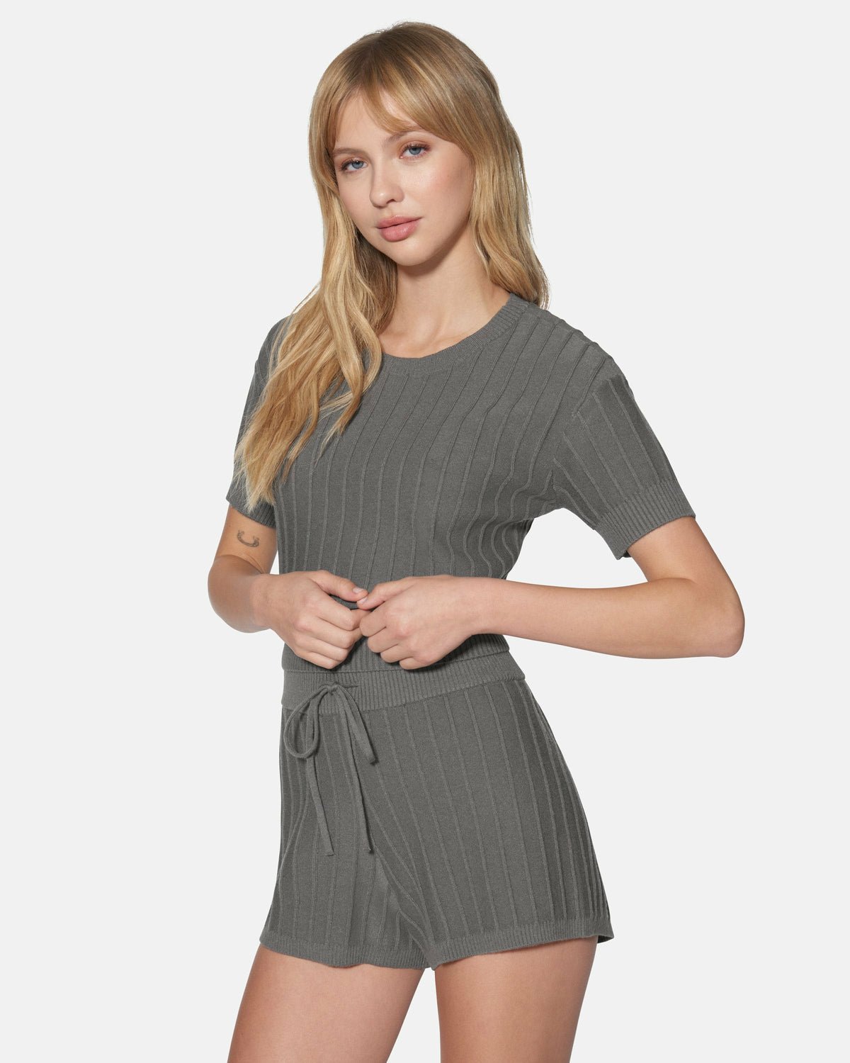 Hurley Womens Daylight Short Sleeve Sweater Top