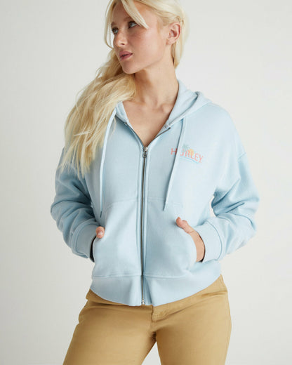 Hurley Womens Coastline Crop Zip Hoodie
