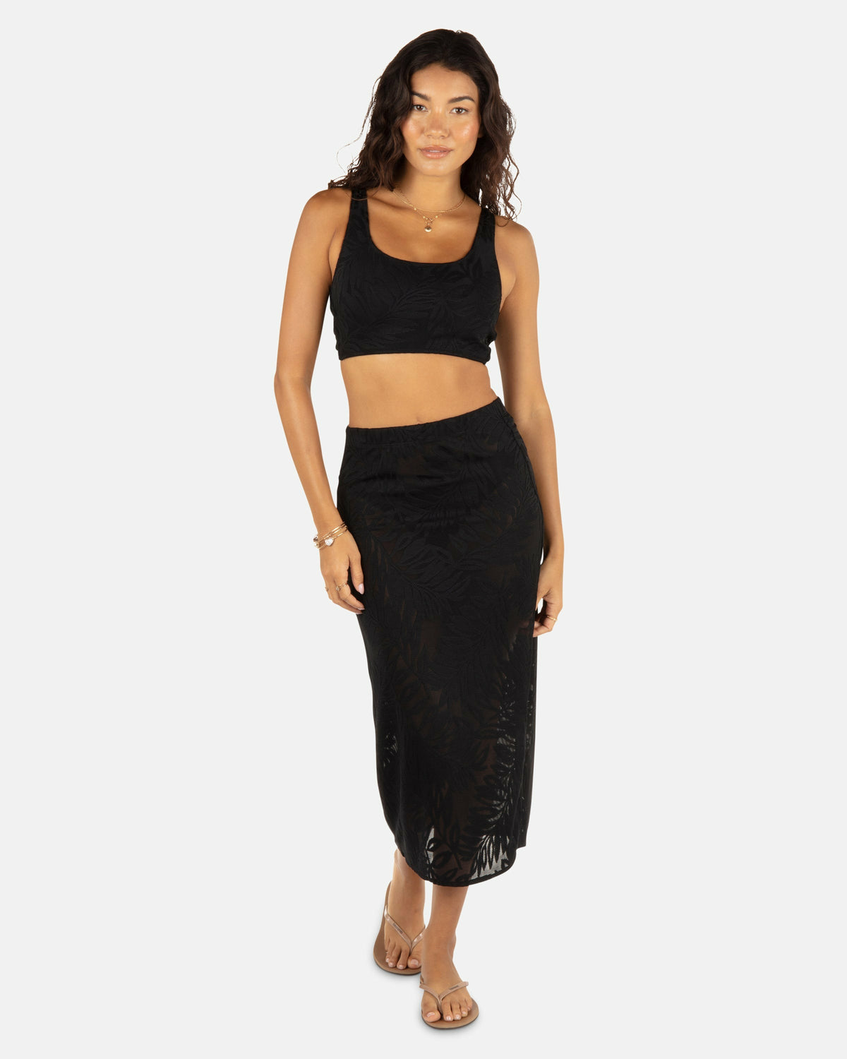 Hurley Womens Ulu Leaf Midi Skirt