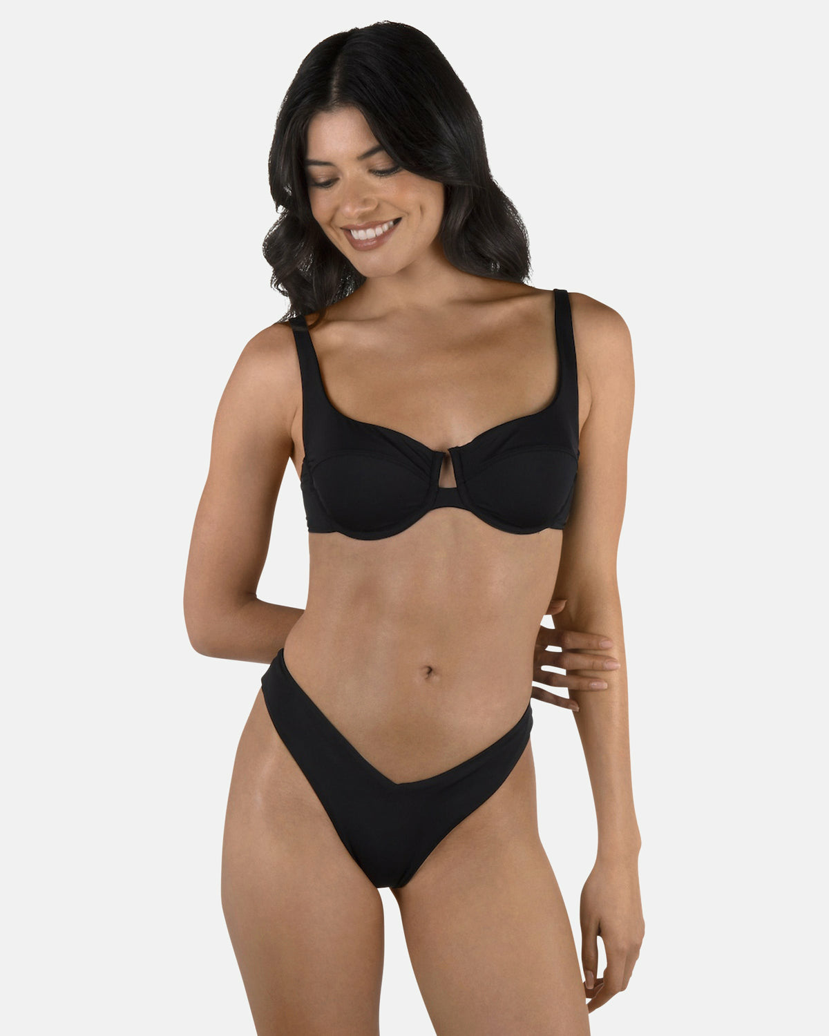 Hurley Womens Solid V Front Skimpy