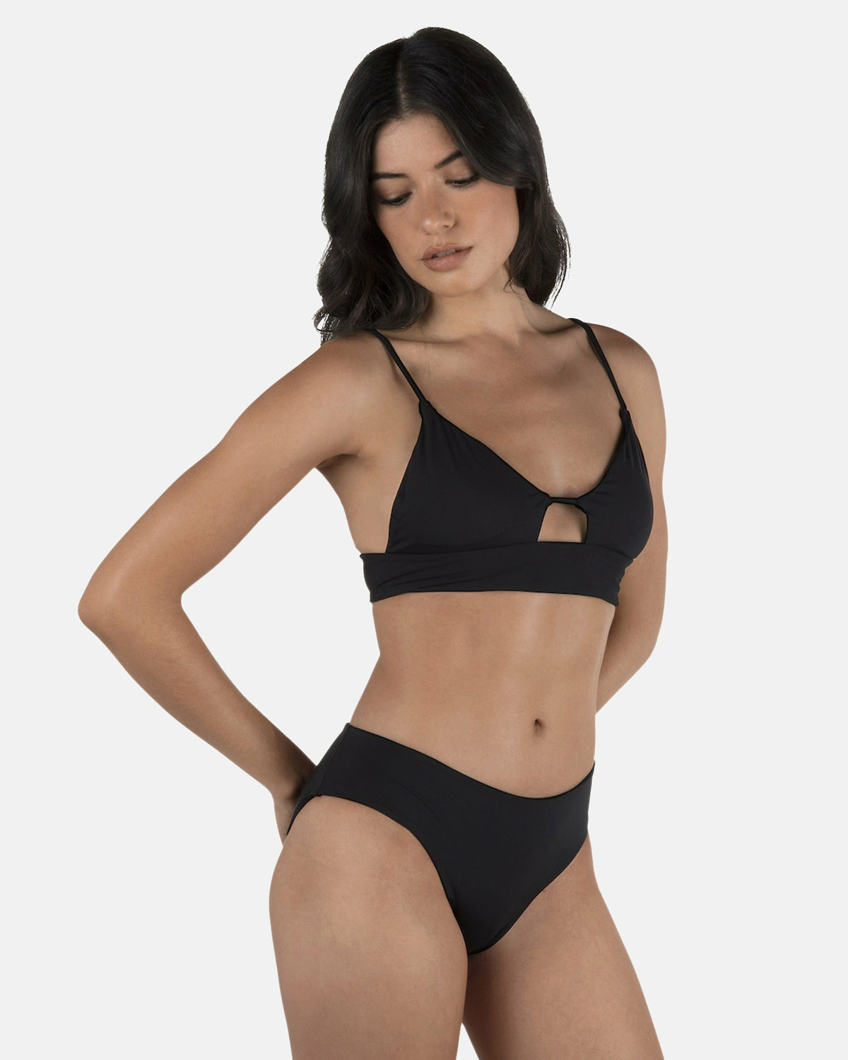 Hurley Womens Solid Full Bikini Bottom