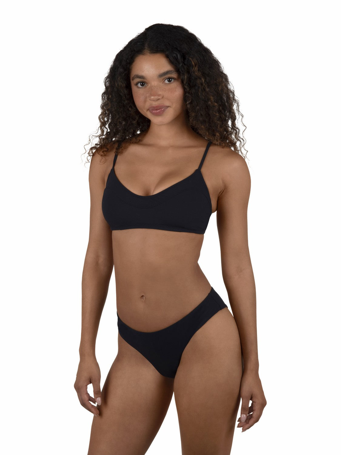 Hurley Womens Max Solid Mid Rise Cheeky Bottom