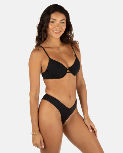 Hurley Womens Solid Tab Underwire Bra