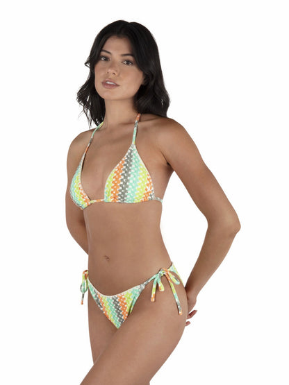 Hurley Womens Stripe Crochet Scrunch Cheeky Bottom