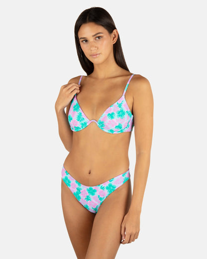 Hurley Womens Lani Floral Cheeky Scoop Reversible Bottom