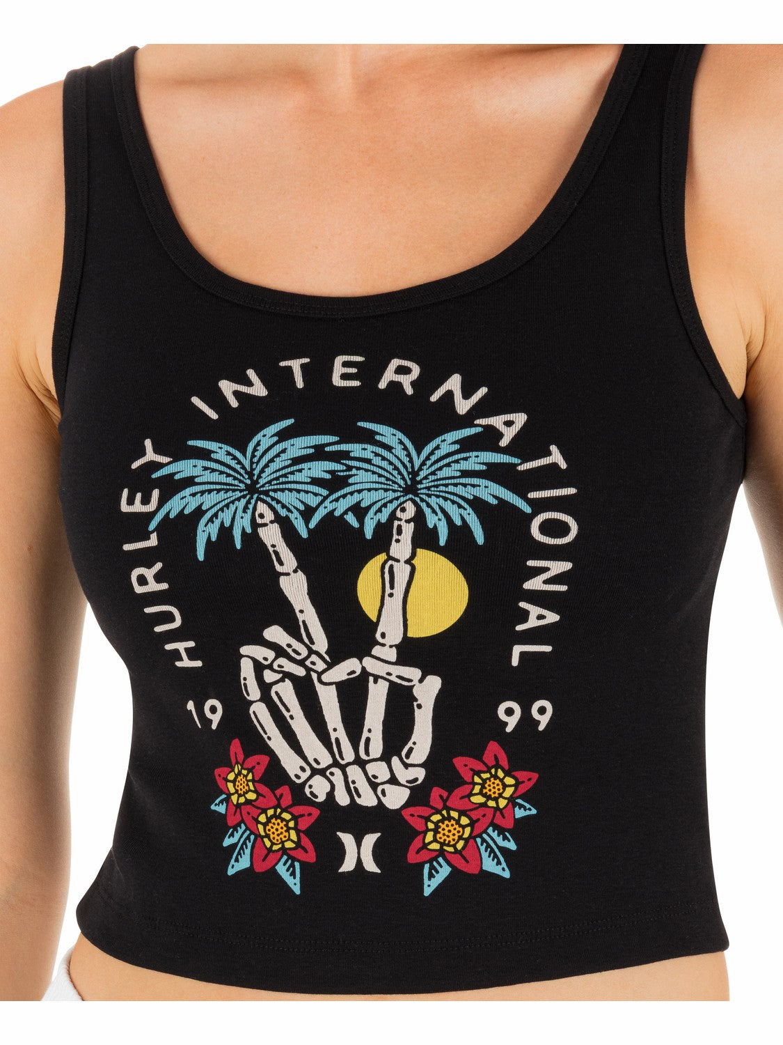 Hurley Womens Peacebone Scoop Crop Tank