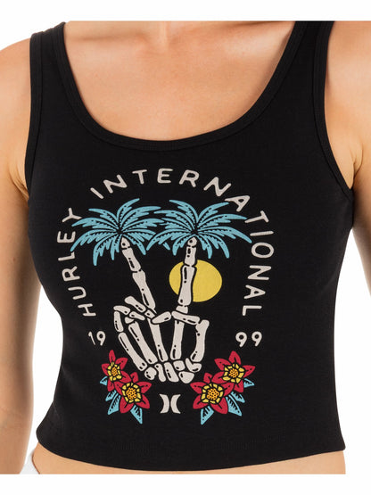 Hurley Womens Peacebone Scoop Crop Tank