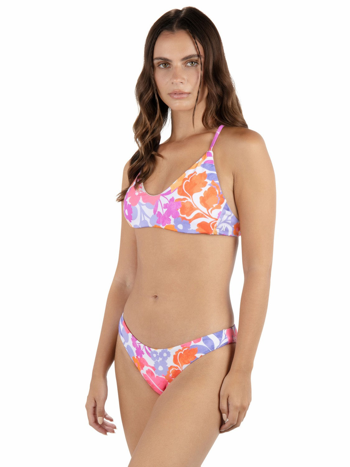 Hurley Womens Island Floral Crossback Bikini Top