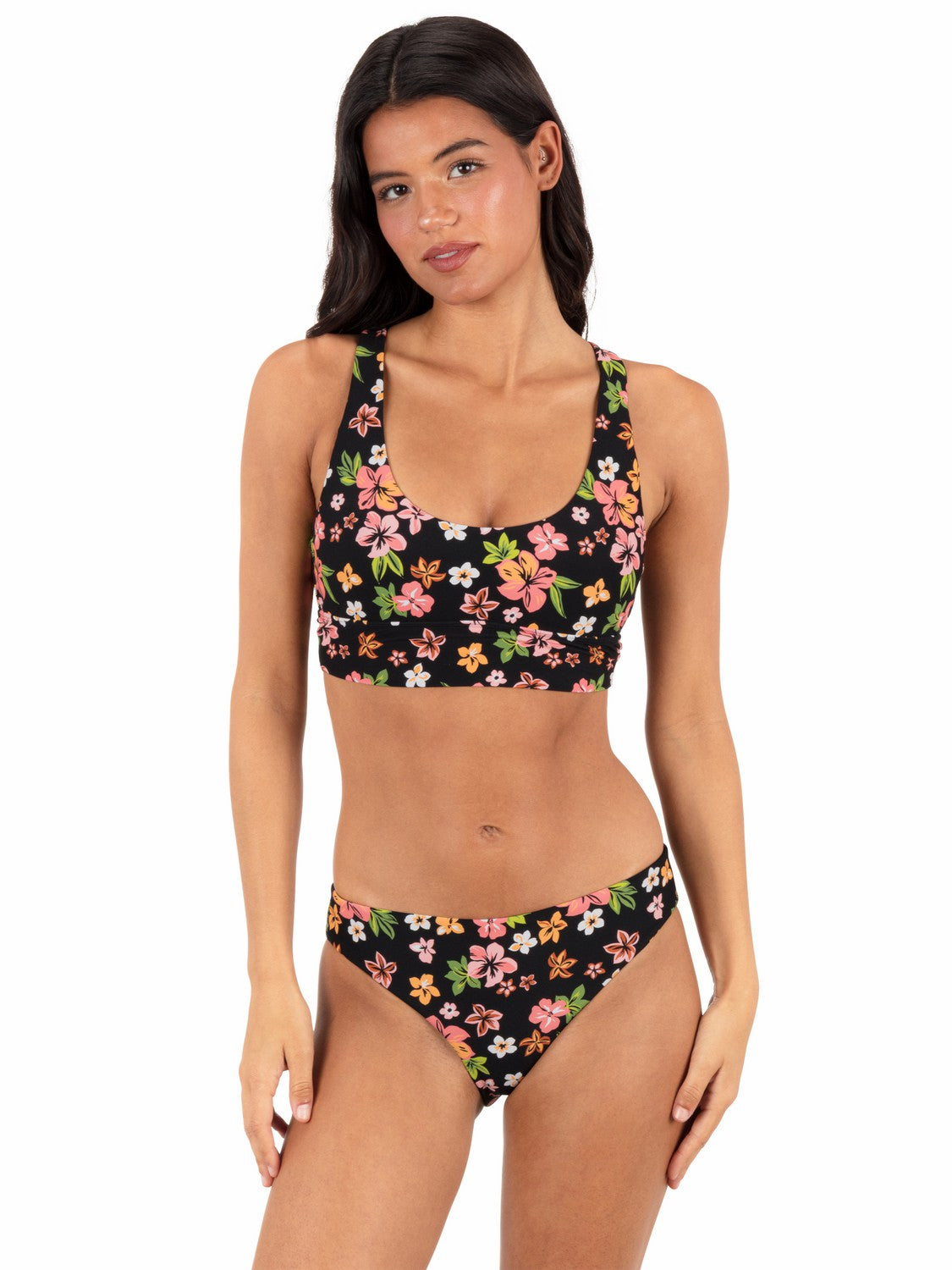 Hurley Womens Max Hibiscus Dream Longline Bralette