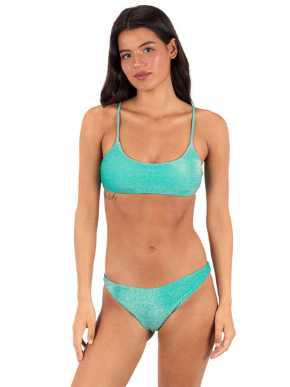 Hurley Womens Shine Stripe Scoop Front Bralette